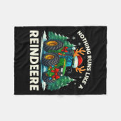 Couverture Polaire Funny Christmas Tractor Nothing Runs Like A Reinde (Devant (Horizontal))