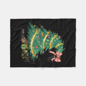 Couverture Polaire Funny Christmas Tree Cute Black Cat Matching Famil (Devant (Horizontal))