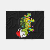 Couverture Polaire Funny Christmas Turtle It's Fine I'm Fine Everythi (Devant (Horizontal))