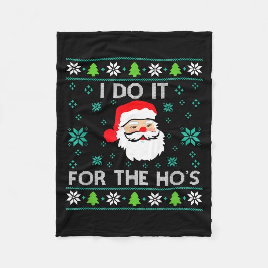 Couverture Polaire Funny Christmas Xmas Inappropriate Santa I Do It F (Devant)