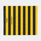 Couverture Polaire Funny Classic Bumble Bee Stripes Motif rayé (Devant (Horizontal))