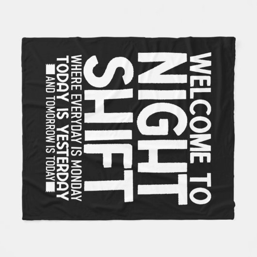 Couverture Polaire Funny CNA Chemise Funny Night Shift (Devant (Horizontal))