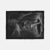 Couverture Polaire Funny Consracy Cat In Tin Foil Hat Panics At Alien (Devant (Horizontal))