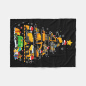 Couverture Polaire Funny Construction Excavator Truck Christmas Tree (Devant (Horizontal))