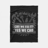 Couverture Polaire Funny Construction Worker, Bob The Builder Gag Gif (Devant)