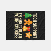 Couverture Polaire Funny Cookies Christmas Gingerbread Tech Suprt Men (Devant (Horizontal))