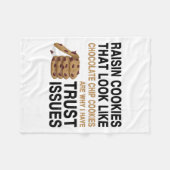 Couverture Polaire Funny Cookies Lover Quote Gift, Trust Raisin Cooki (Devant (Horizontal))