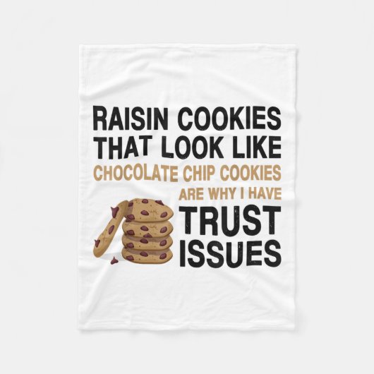 Couverture Polaire Funny Cookies Lover Quote Gift, Trust Raisin Cooki (Devant)