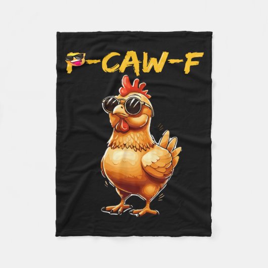 Couverture Polaire Funny Cool Chicken Sungles Caw F Humor For Men Wom (Devant)