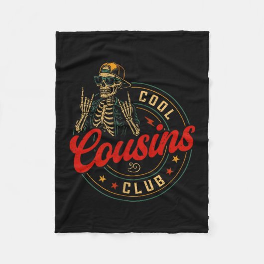 Couverture Polaire Funny Cool Cousins Club Shirt Cousin Crew Skeleton (Devant)