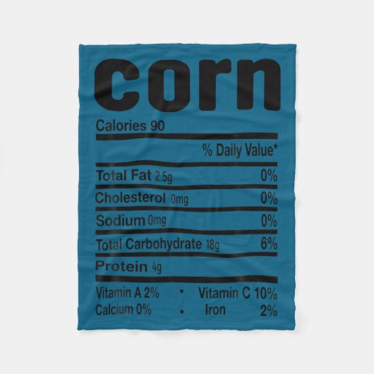 Couverture Polaire Funny Corn Nutrition Thanksgiving Costume  (Devant)