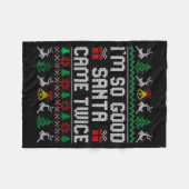 Couverture Polaire Funny Couple Ugly Christmas Sweater For Men Women (Devant (Horizontal))