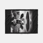 Couverture Polaire Funny Cow Abduction By Ufo Selfie - Hilarious Alie (Devant (Horizontal))