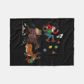 Couverture Polaire Funny Cowboy Santa Christmas Holiday Western Style (Devant (Horizontal))