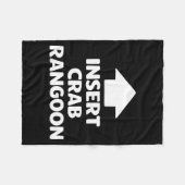 Couverture Polaire Funny Crab Rangoon Apparel _ Hilarious Foodie (Devant (Horizontal))