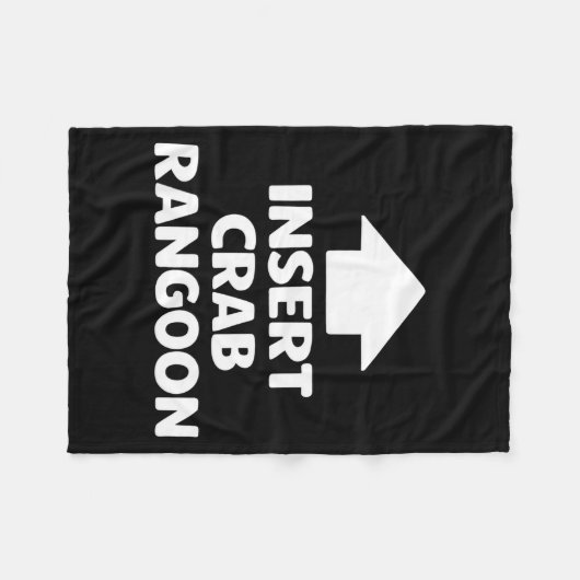 Couverture Polaire Funny Crab Rangoon Apparel _ Hilarious Foodie  (Devant (Horizontal))