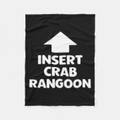 Couverture Polaire Funny Crab Rangoon Apparel _ Hilarious Foodie (Devant)