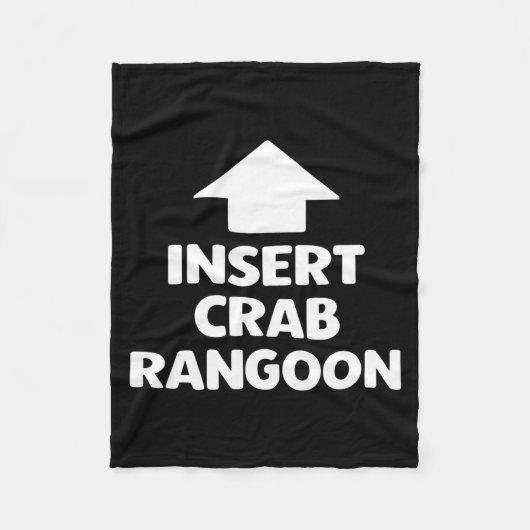 Couverture Polaire Funny Crab Rangoon Apparel _ Hilarious Foodie (Devant)