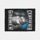 Couverture Polaire Funny Cringe Sigma Wolf Certified Gooner  (Devant (Horizontal))