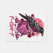 Couverture Polaire Funny Crow F-caw-f Valentines Day Black Bird Fcawf (Devant (Horizontal))