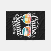 Couverture Polaire Funny Cruise Squad 2026 Summer Vacation Matching F (Devant (Horizontal))