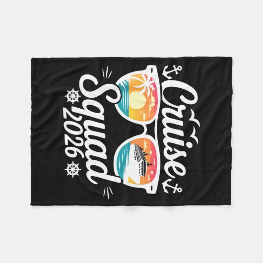 Couverture Polaire Funny Cruise Squad 2026 Summer Vacation Matching F (Devant (Horizontal))