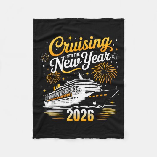 Couverture Polaire Funny Cruising Into 2026 New Year Matching Family  (Devant)