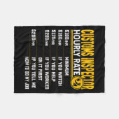 Couverture Polaire Funny Customs Inspector Hourly Rate - Customs Offi (Devant (Horizontal))
