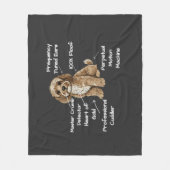 Couverture Polaire Funny Cute Anatomy of a Cockapoo Dog Lover (Devant)