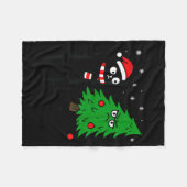 Couverture Polaire Funny Cute Black Cat What Jamas Christmas Tree Cos (Devant (Horizontal))