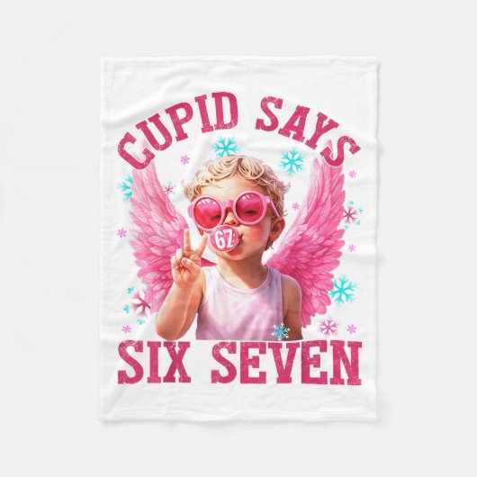 Couverture Polaire Funny Cute Cud Says Six Seven Valentine's Day 67 M (Devant)