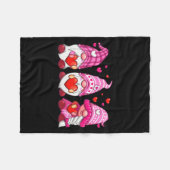 Couverture Polaire Funny Cute Three Gnomies Nk Hearts Matching Vale  (Devant (Horizontal))