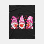 Couverture Polaire Funny Cute Three Gnomies Nk Hearts Matching Vale  (Devant)