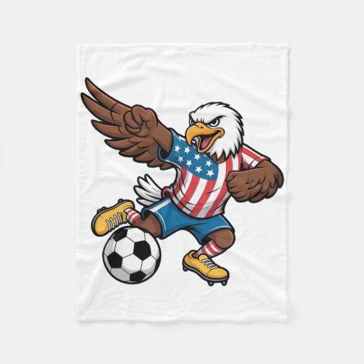 Couverture Polaire Funny Dabbing Ld Eagle Usa Soccer - Usa Flag Socce (Devant)