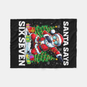 Couverture Polaire Funny Dabbing Santa Says Six Seven 67 Meme Christm (Devant (Horizontal))