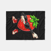 Couverture Polaire Funny Dabbing Strawberry Summer Fruit Lover Men Wo (Devant (Horizontal))