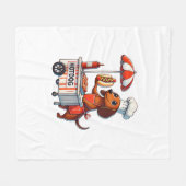 Couverture Polaire Funny Dachshund Chien Weenie Saucisse Hotdog Sandw (Devant (Horizontal))