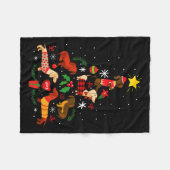 Couverture Polaire Funny Dachshund Christmas Tree Ornament Decor Gift (Devant (Horizontal))