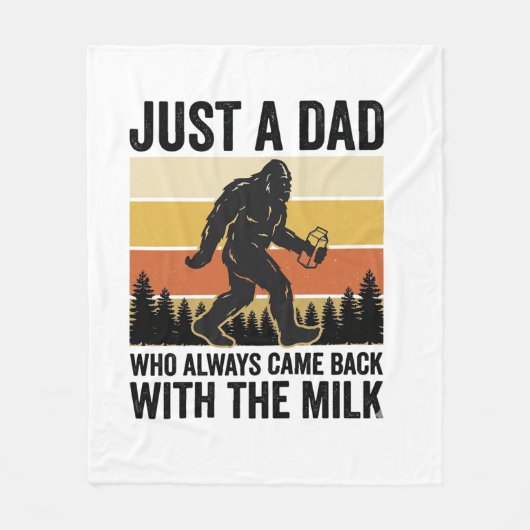 Couverture Polaire Funny Dad Came Back With the Milk Vintage Shirt_1 (Devant)