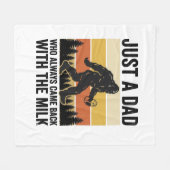 Couverture Polaire Funny Dad Came Back With the Milk Vintage Shirt_1 (Devant (Horizontal))