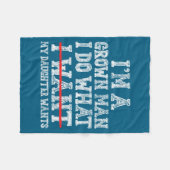 Couverture Polaire Funny Dad Father I'm A Grown Man I Do What My Daug (Devant (Horizontal))