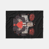 Couverture Polaire Funny Daddy's Home Trump Heart Maison Blanche Vale (Devant (Horizontal))