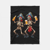 Couverture Polaire Funny Dancing Rate Skeletons Beer Drinking Hallowe (Devant)