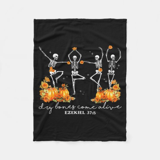 Couverture Polaire Funny Dancing Skeleton Dry Bones Come Alive Hallow (Devant)