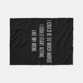 Couverture Polaire Funny Daughter Mom Mother  (Devant (Horizontal))