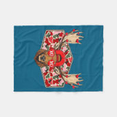 Couverture Polaire Funny Deer Hunting Buck Camo Valentines Day Men Wo (Devant (Horizontal))