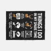 Couverture Polaire Funny Deer Things I Do Hunting In My Spare Time Hu (Devant (Horizontal))