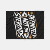 Couverture Polaire Funny Definitely Not On Steroids Bodybuilding Gym (Devant (Horizontal))