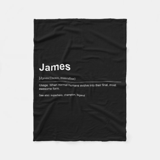 Couverture Polaire Funny Definition Quote For The Name James _  (Devant)
