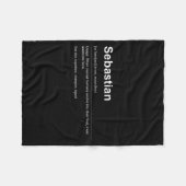 Couverture Polaire Funny Definition Quote For The Name Sebastian _  (Devant (Horizontal))